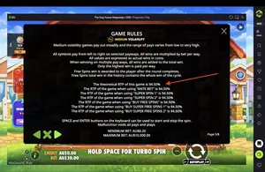 The Dog House Megaways 1000 RTP 94.50% at MateSlots — game rules screen