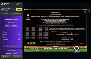 The Dog House RTP 95.51% at RocketPlay — game rules screen