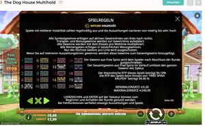 The Dog House Multihold RTP 94.10% at Spininio — game rules screen