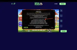 The Dog House Megaways 1000 RTP 94.50% at SpinPanda — game rules screen