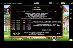 The Dog House Multihold RTP 94.10% at Spin Samurai — game rules screen